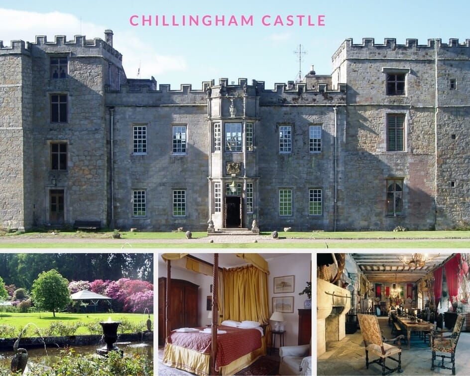Chillingham castle montage of images - stay in autumn
