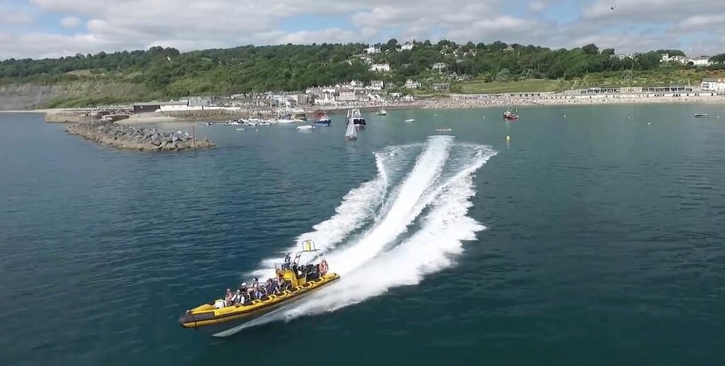 Things-to-do-in-lyme-regis RIB Ride boat moving Things-to-do-in-lyme-regis RIB Ride boat moving