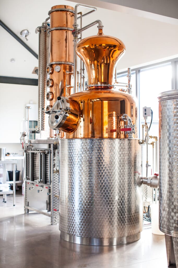 Salcombe copper gin still Salcombe copper gin still