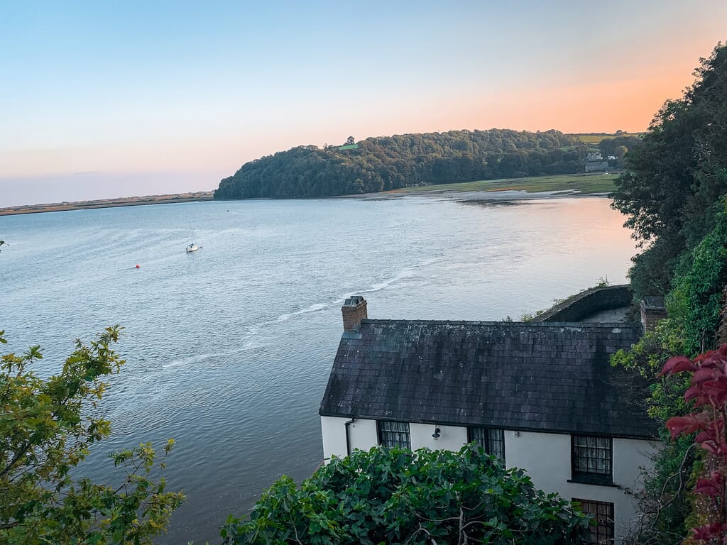 the dylan thomas boathouse in laugharne - south west wales the dylan thomas boathouse in laugharne - south west wales
