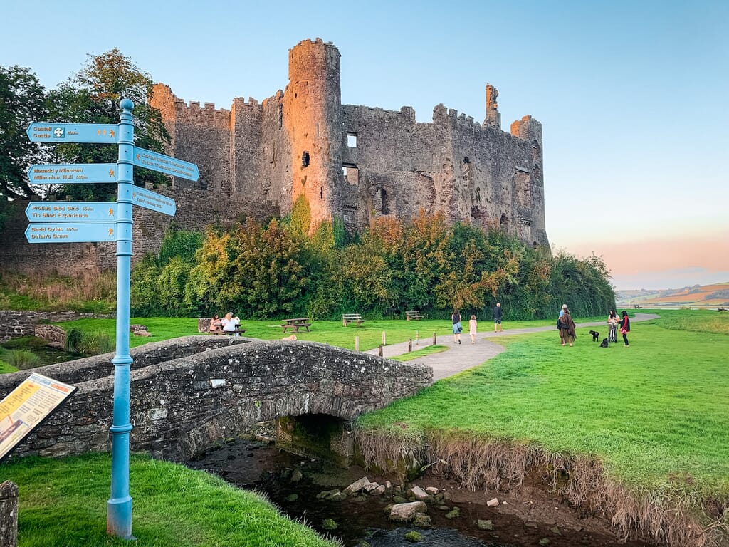 castle in laugharne - south west wales castle in laugharne - south west wales