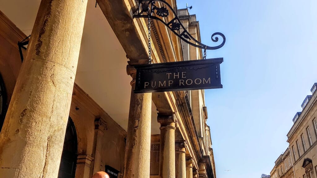 weekend in bath: bath pump room sign weekend in bath: bath pump room sign