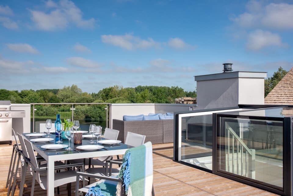 Roof terrace at Endless Sky Lower Mill Estates