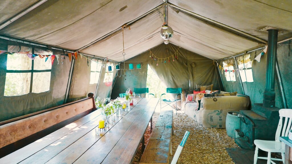 Mad Dogs glamping in the Forest of Dean - Mess tent