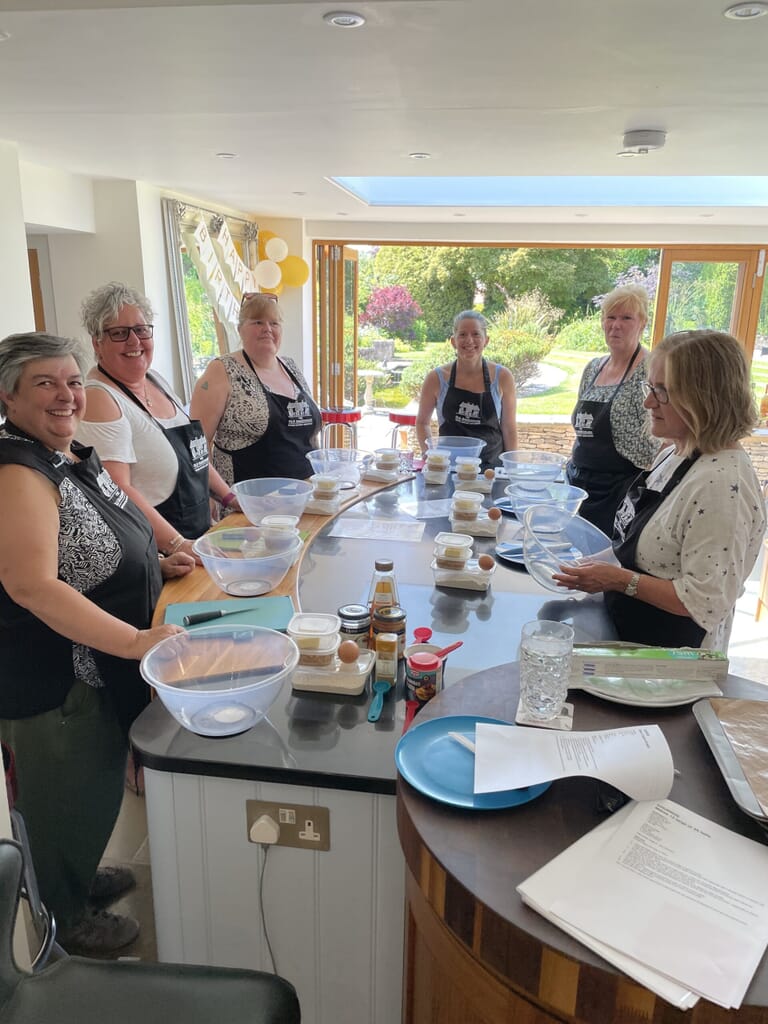 The Old Bakehouse Cookery Classes in the Cotswolds - group cooking The Old Bakehouse Cookery Classes in the Cotswolds - group cooking