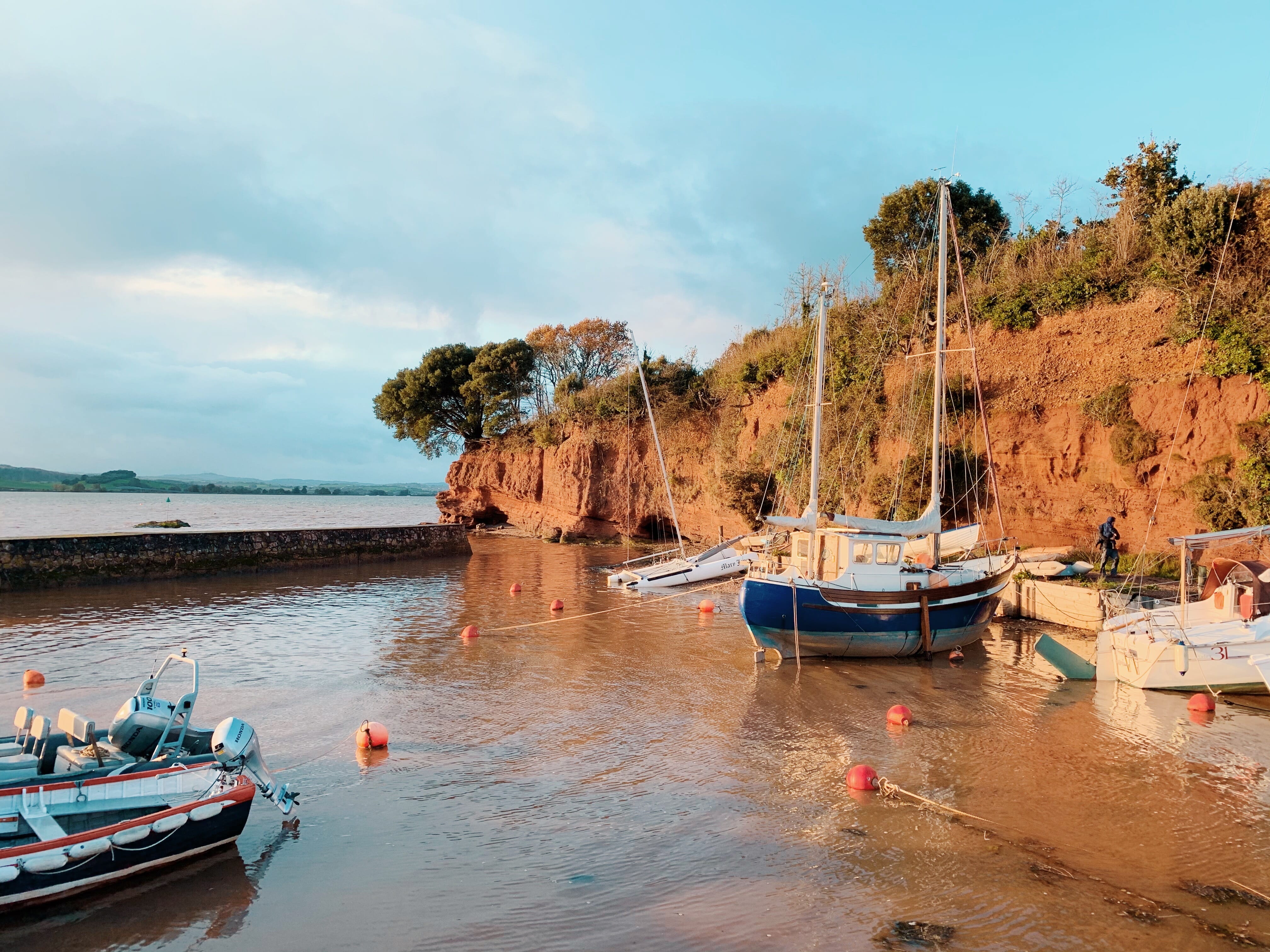 Boast in Lympstone harbour devon