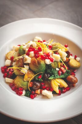 Brussels Sprouts Salad on plate