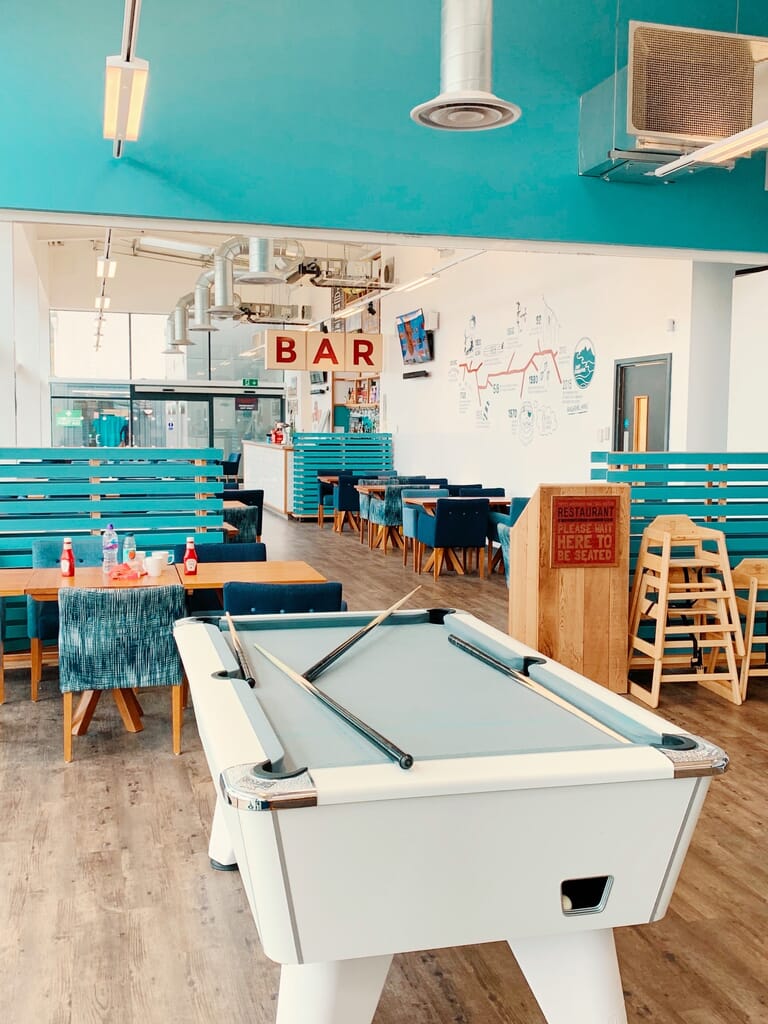 Inside the Surfside deli, bar and diner at Surf Snowdonia Inside the Surfside deli, bar and diner at Surf Snowdonia