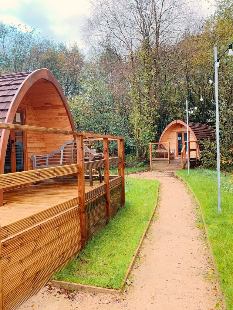 Glamping pods at Surf Snowdonia Glamping pods at Surf Snowdonia