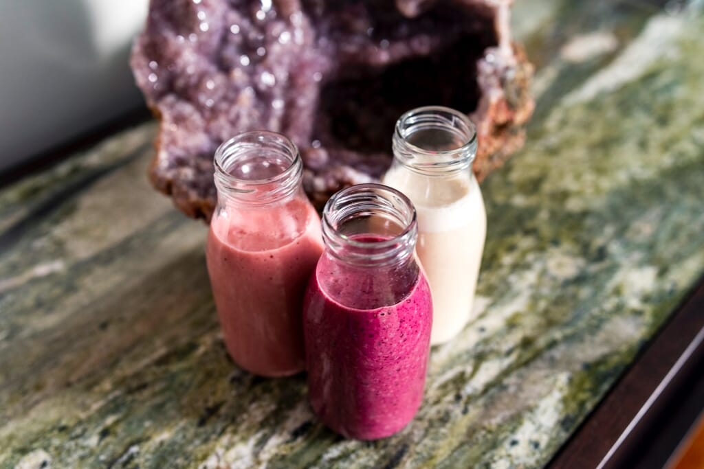 blueberry and oat milk smoothie