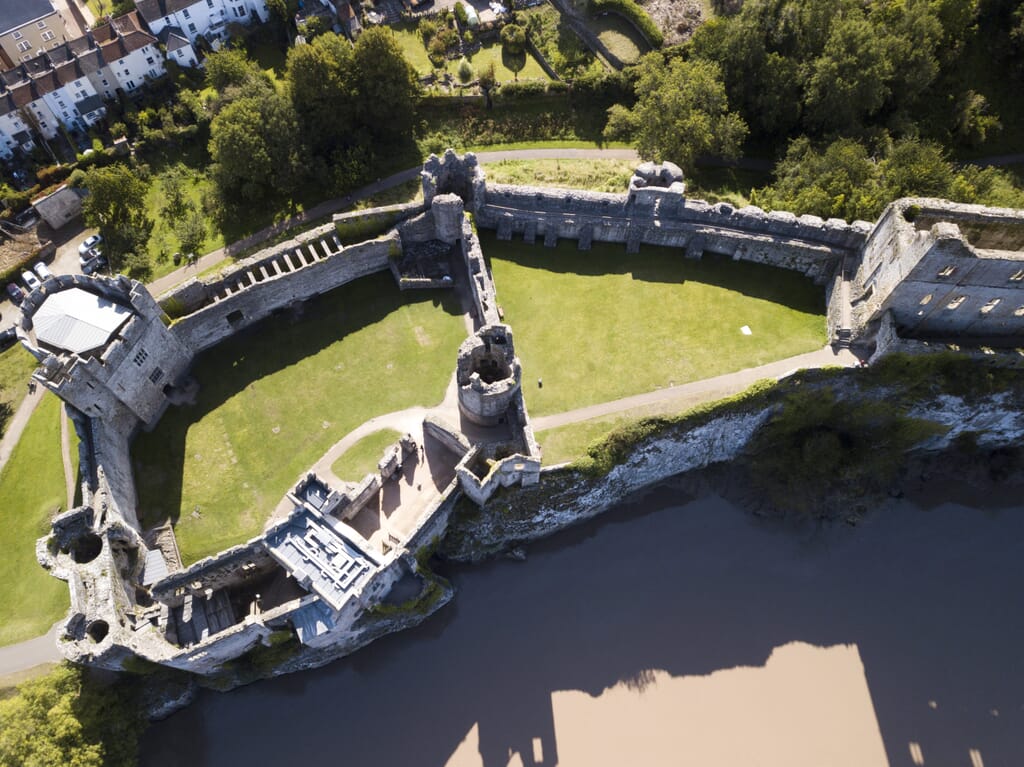 Chepstow castle from the air Chepstow castle from the air
