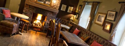 The Jolly Fisherman, Northumberland pub in Craster open fire inside