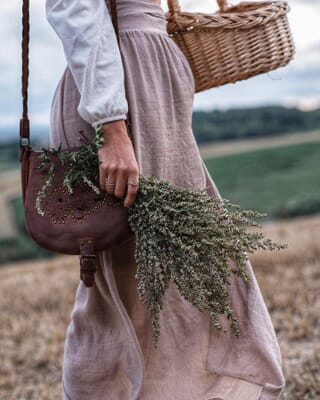 foraged by fern holding lavender