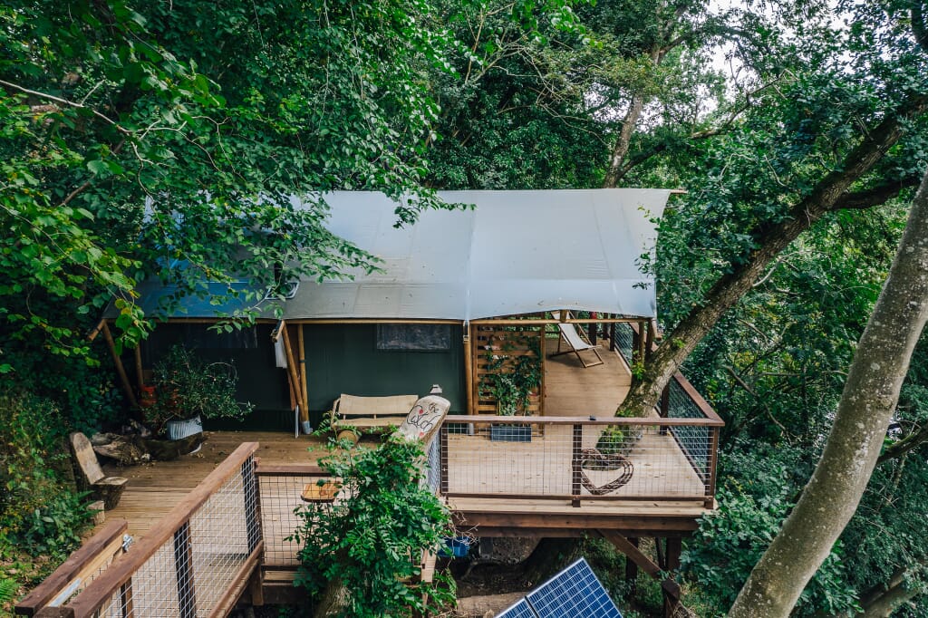 By The Wye - glamping site wye valley safari tent outside view By The Wye - glamping site wye valley safari tent outside view