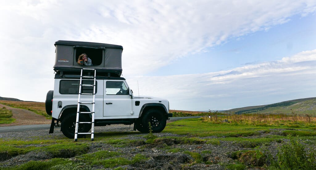 defender-camping - yorkshire vehicle hire: land rover and tent box