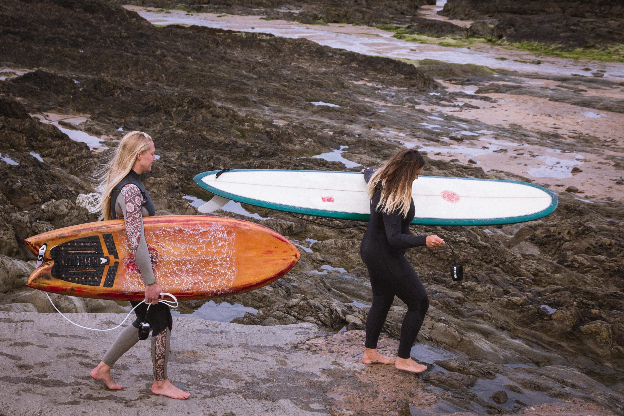 Swell Yoga Retreat North Devon - catching surf