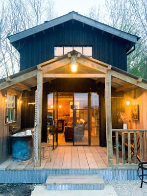 The Coop self-catering accommodation At Outbuildings - exterior at night