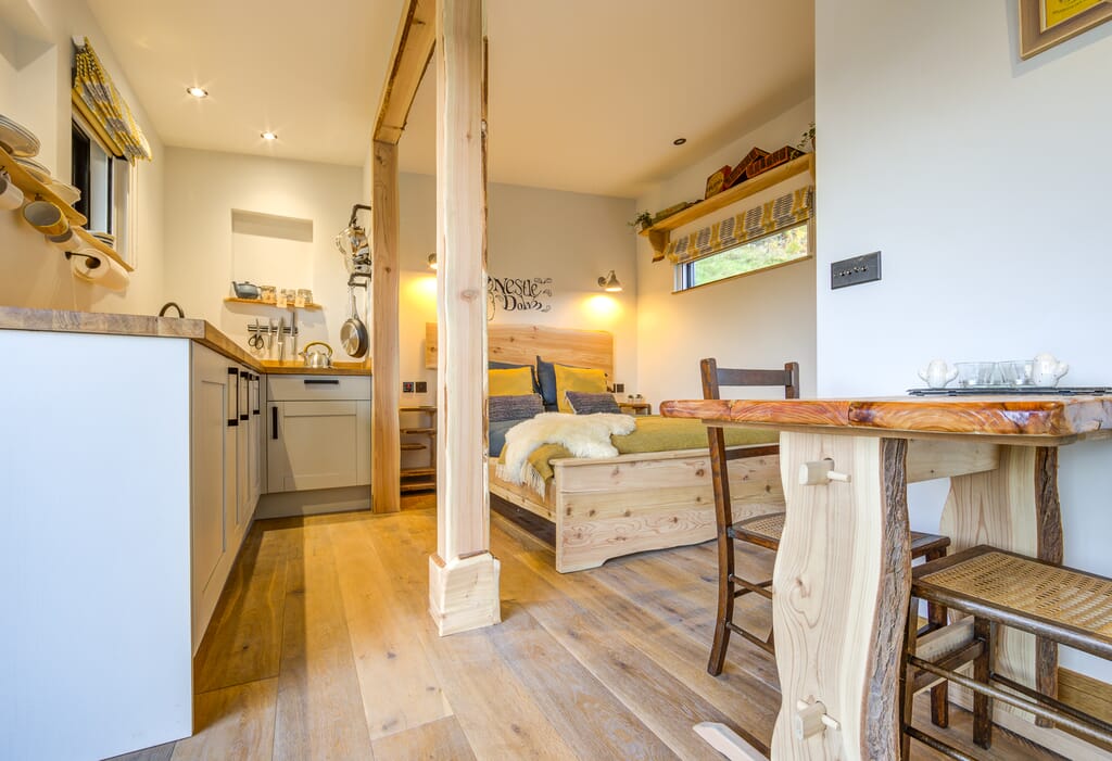 forest of dean cabin: The Nest - interior forest of dean cabin: The Nest - interior