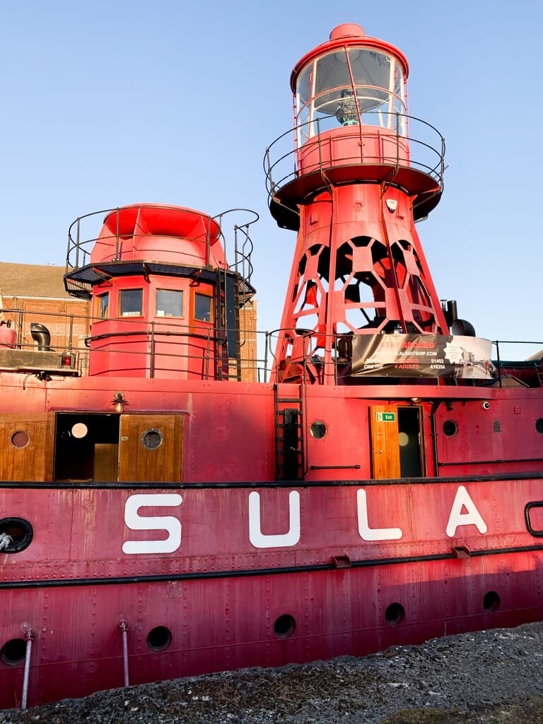 SULA-Lightship-Gloucester-Docks in daytime