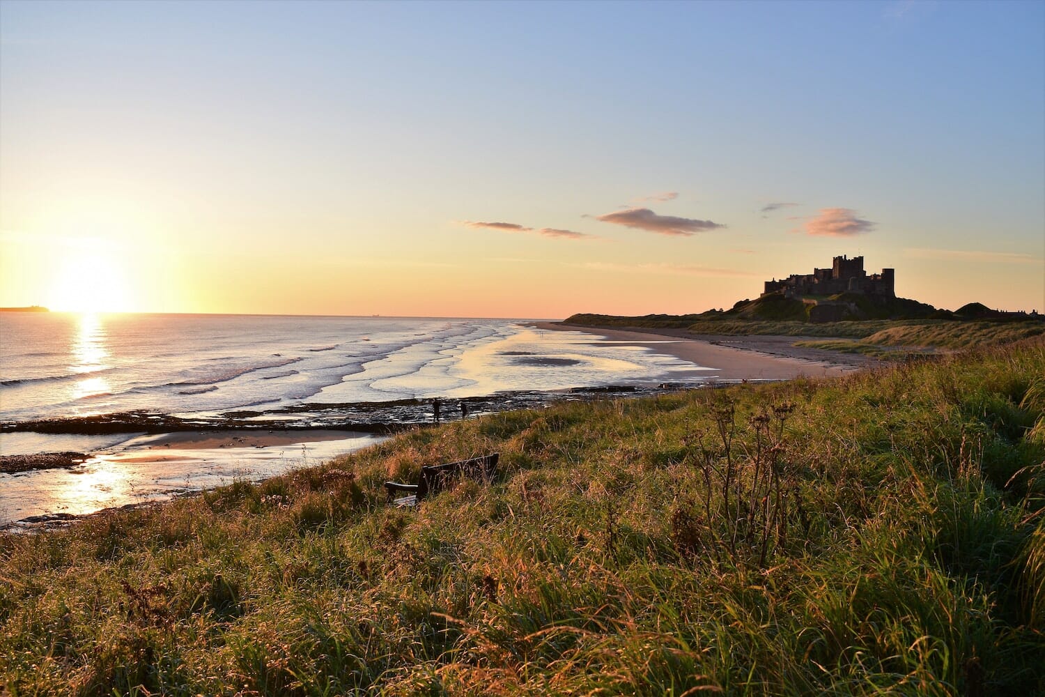 bamburgh beach and castle