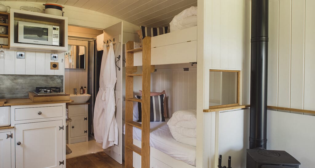 long view lodge glamping in sussex - bunks