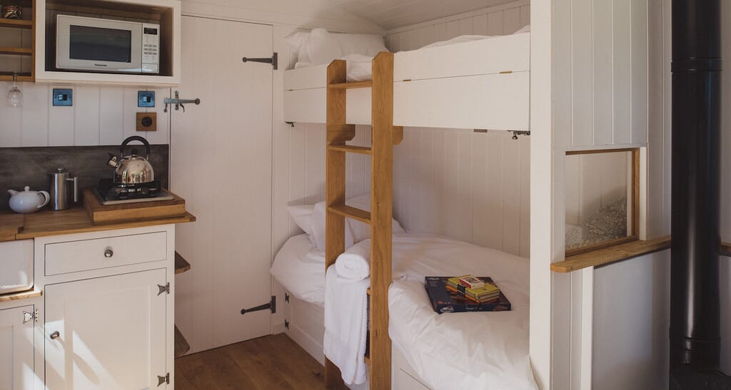 long view lodge glamping in sussex - bunk beds