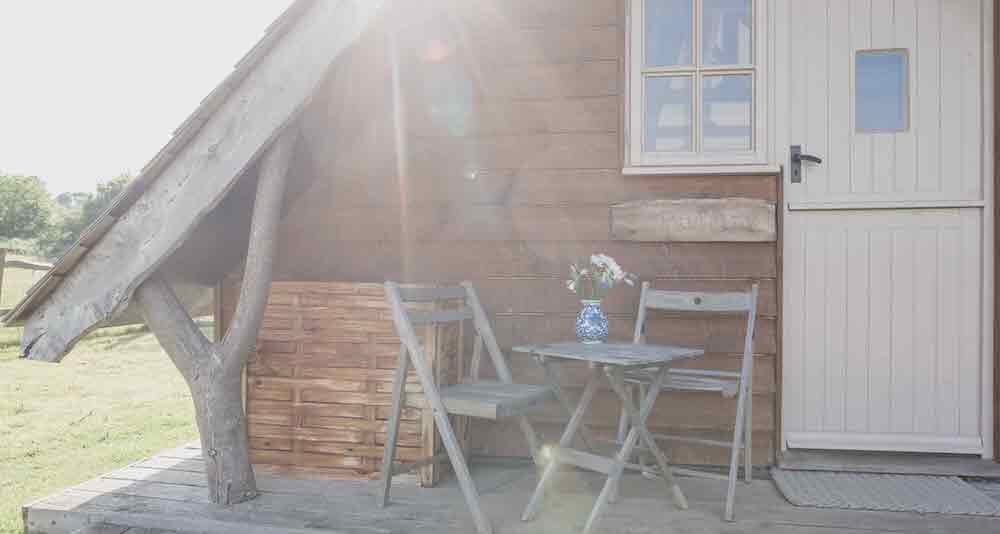 log cabins sussex at swallowtail hill glamping- exterior