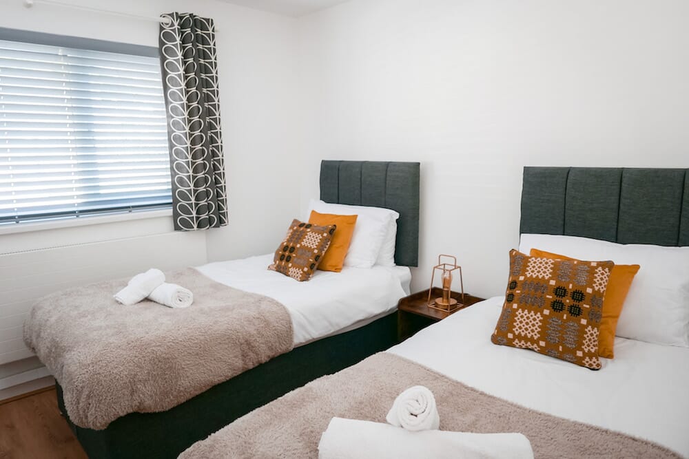 llansteffan accommodation - woodlea twin beds
