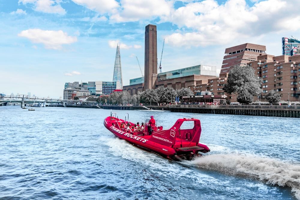 thames rib ride london Thames Rockets boat on river