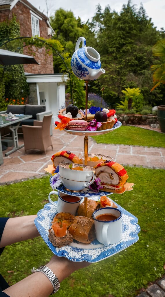 afternoon tea offering at boscundle manor in st austell
