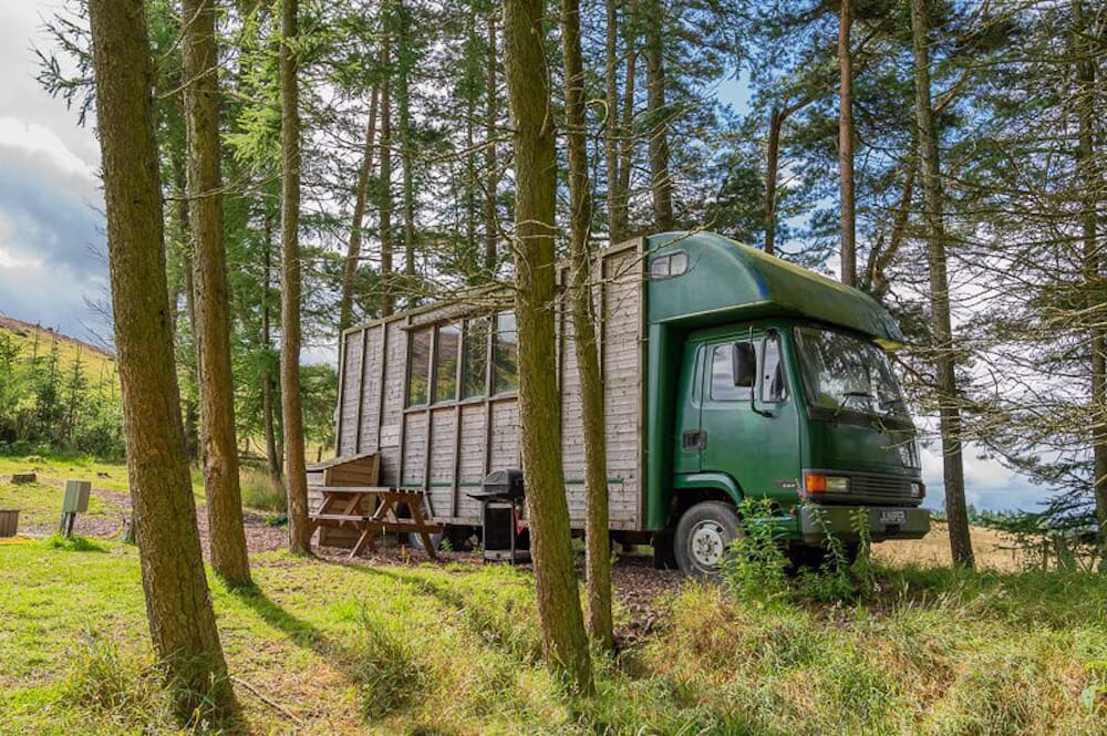glamping in perthshire scotland - juniper lorry, exterior, alexander house