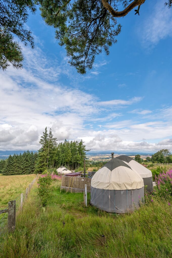 glamping in perthshire scotland - juniper lorry, yurts at alexander house