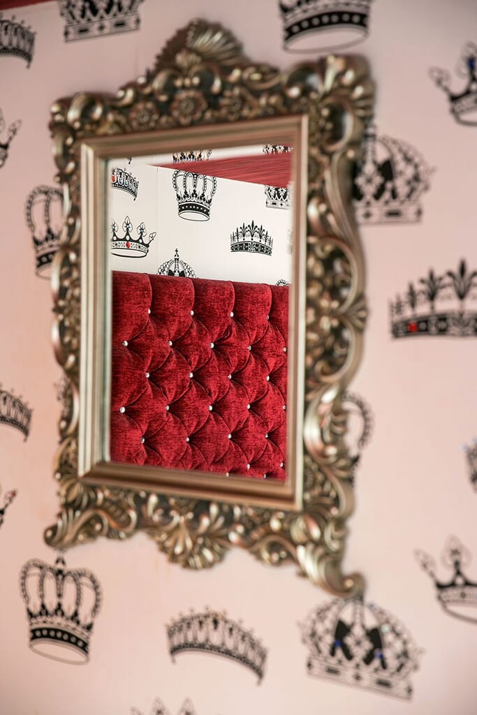 Hen Party House Brighton - Wonderland House: bedroom mirror Hen Party House Brighton - Wonderland House: bedroom mirror