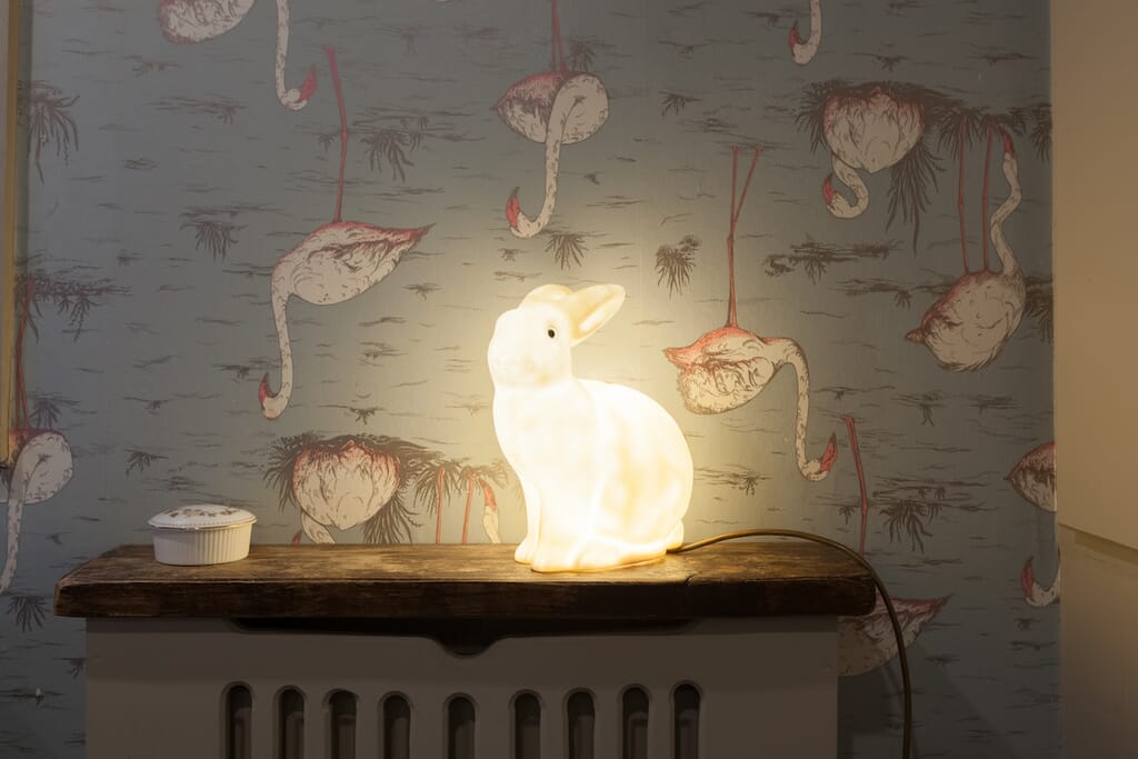 Looking Glass Holiday Cottage in Brighton - white rabbit light