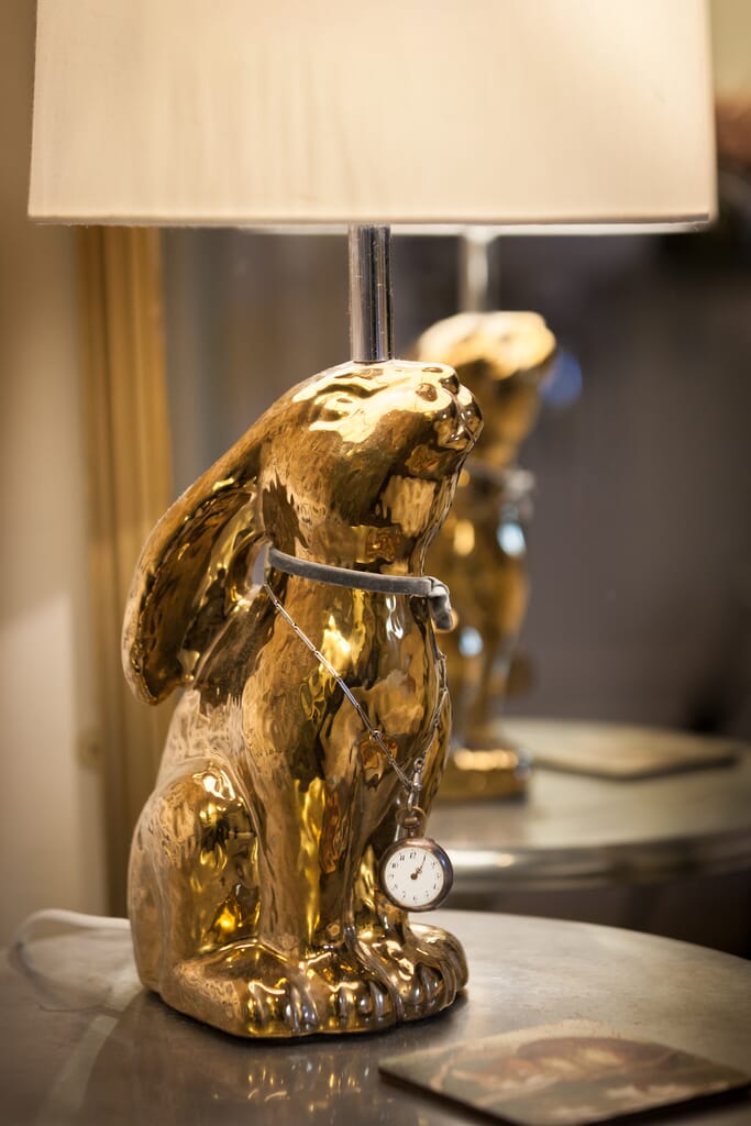 Looking Glass Holiday Cottage in Brighton - rabbit lamp