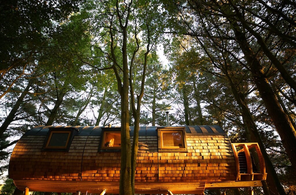 The Loft Treehouse at Pickwell Manor in Devon - exterior
