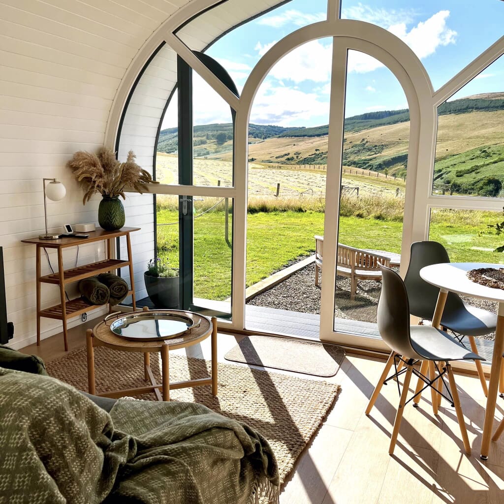 Short Break Perthshire: Pathgreen glamping and spa. Glamping pod interior Short Break Perthshire: Pathgreen glamping and spa. Glamping pod interior