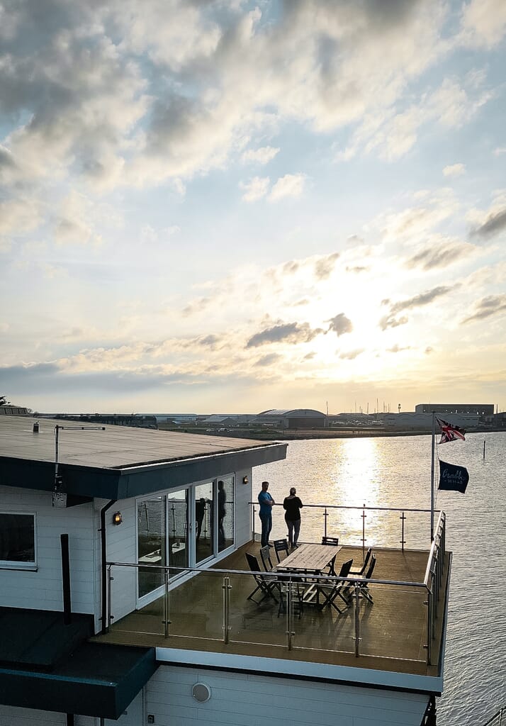 crabbers wharf, commodore's penthouse at sunset crabbers wharf, commodore's penthouse at sunset